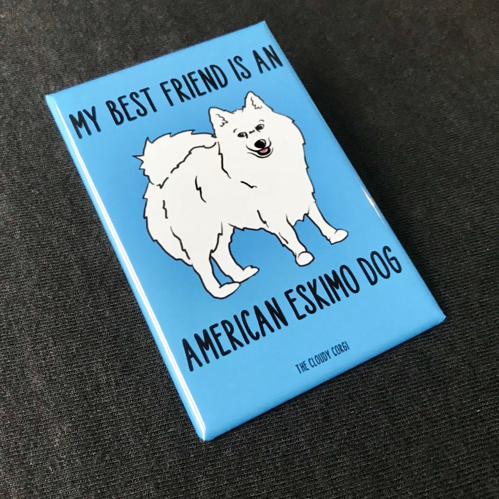 American Eskimo Dog Magnet, Gifts & Home Decor - Picture 2 of 9